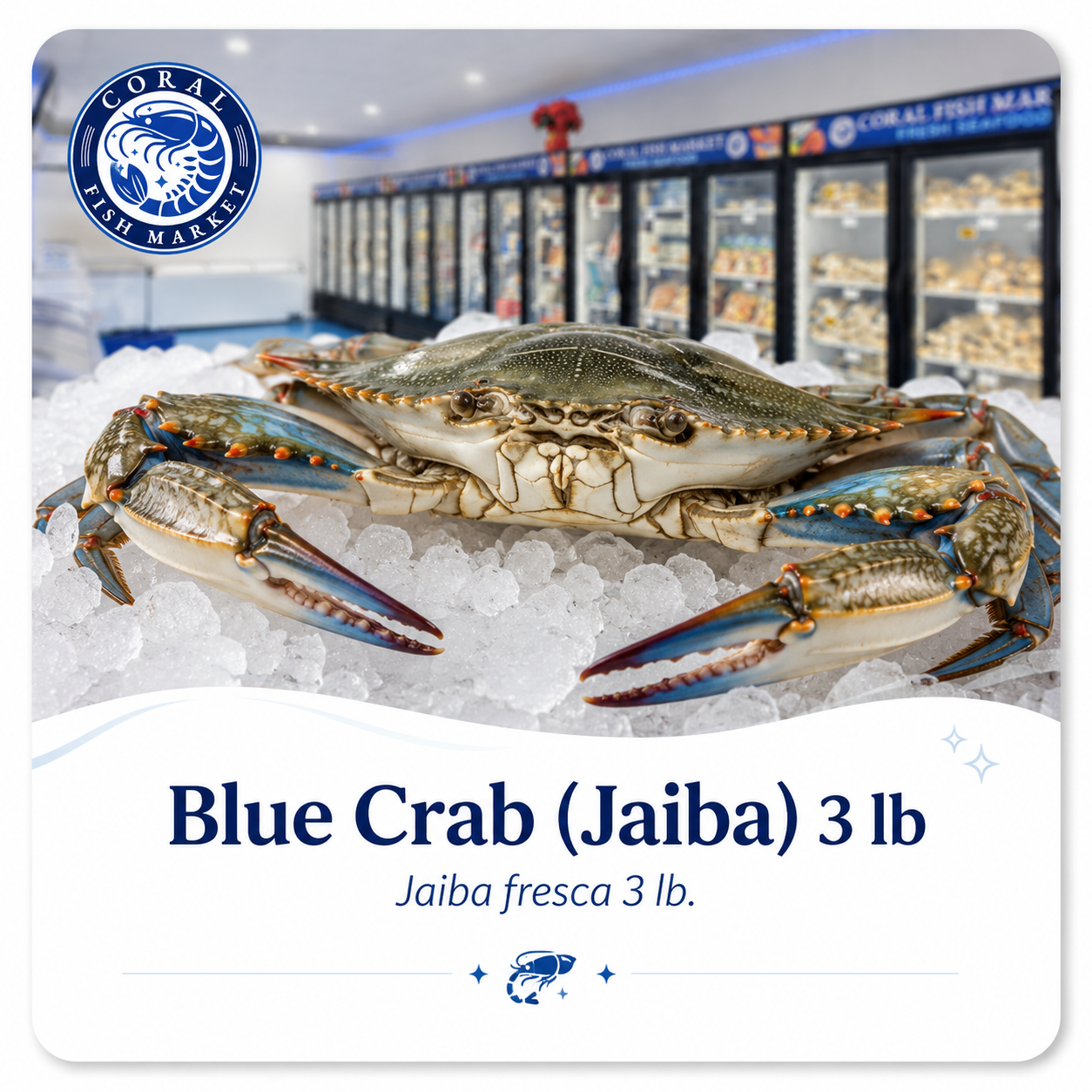 Jaiba (cangrejo azul) 3 lb
